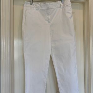 Talbots White Perfect Crop Pants